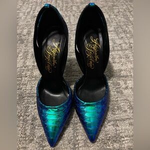 Alejandro Ingelmo Blue and Green Heels